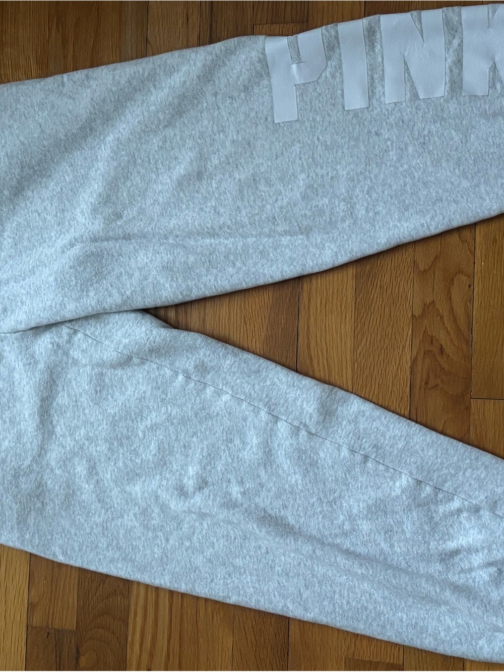 PINK Victoria's Secret Light Gray Sweatpants with Subtle Logo